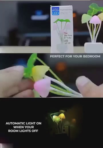 Mushroom Plant LED Night Light – Nature-Inspired Glow for Cozy Spaces