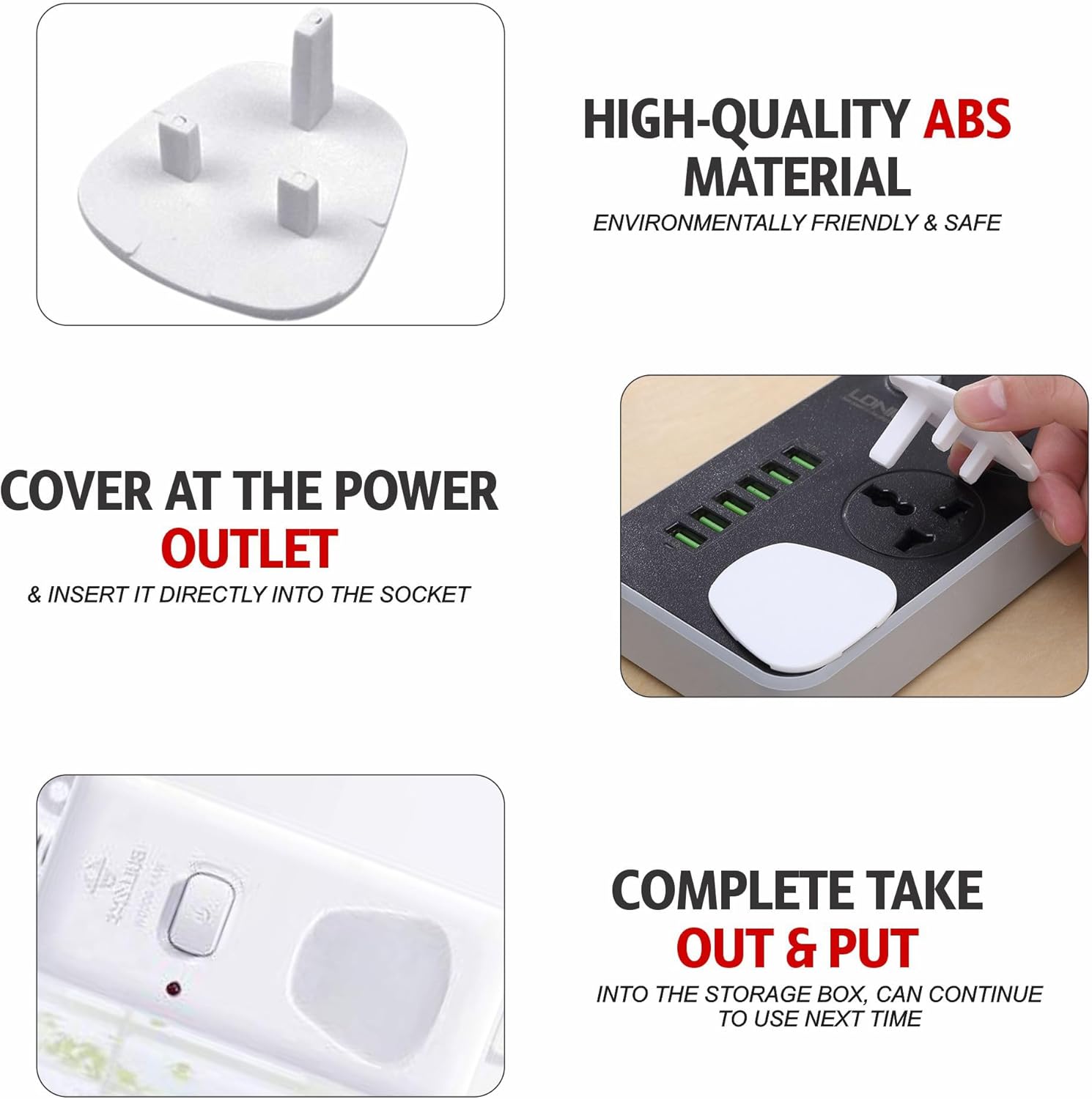 Socket Covers 3 Pin - PACK OF 5