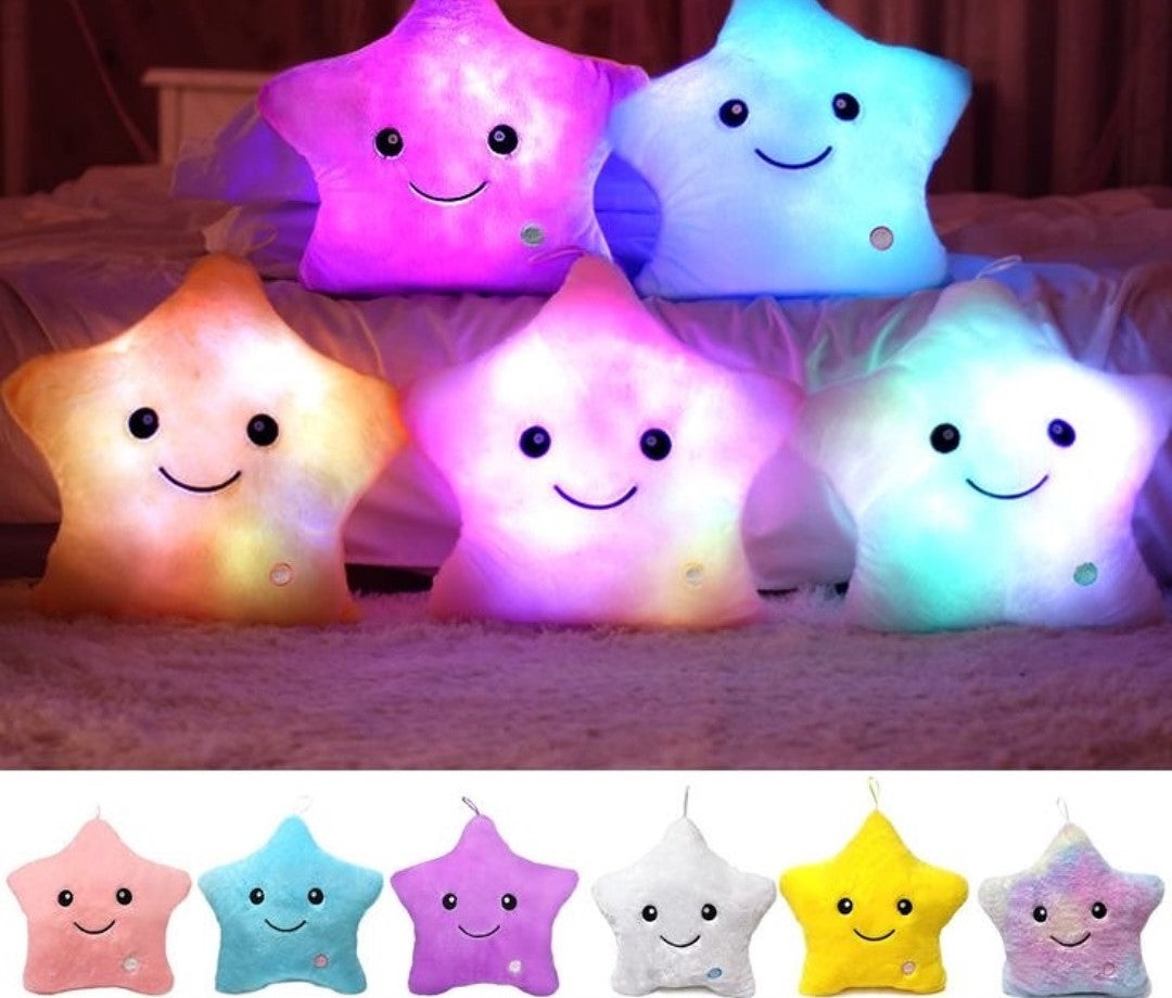 Glowing Star Plush LED Pillow – Soft, Smiley & Full of Light