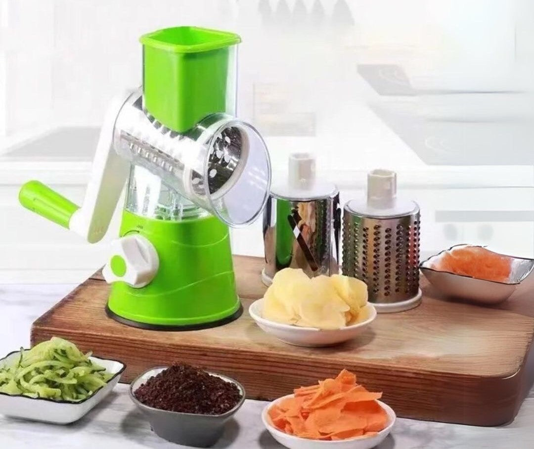 Manual Rotary Grater & Slicer – 3-in-1 Kitchen Prep Powerhouse
