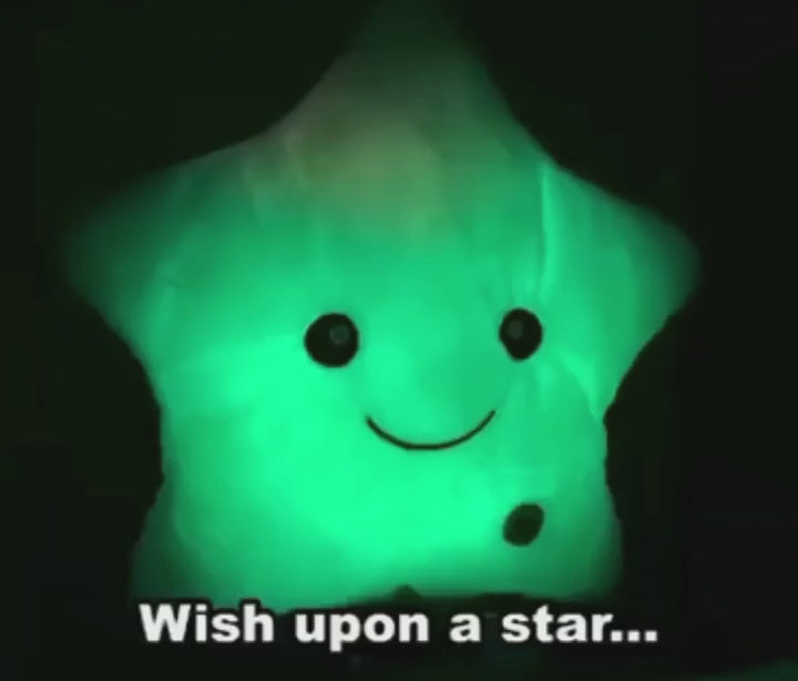Glowing Star Plush LED Pillow – Soft, Smiley & Full of Light